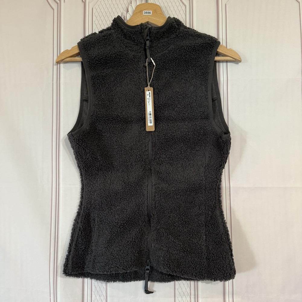 SKIMS Teddy Zip-Up Vest In Storm Size Small New With Tags Sold Out